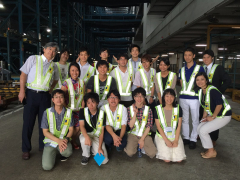 Students visit the Hong Kong Air Cargo Terminal (HACTL), the single largest multi-level air cargo terminal in the world.